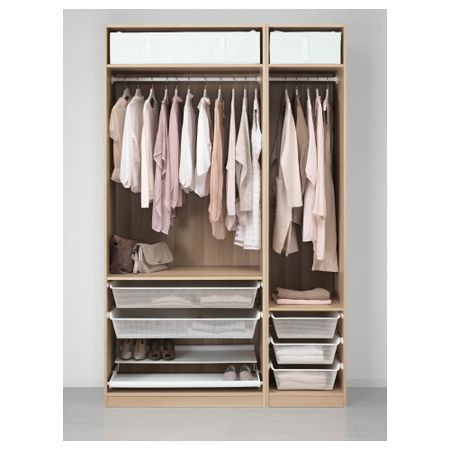 Гардероб, под беленый дуб, 150x58x236 см IKEA PAX ПАКС 691.284.16