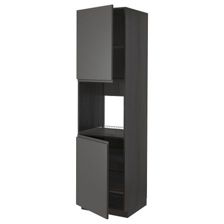 Высокий шкаф для духовки, 2 дверцы, полки, 60x60x220 cm IKEA METOD МЕТОД 894.596.84