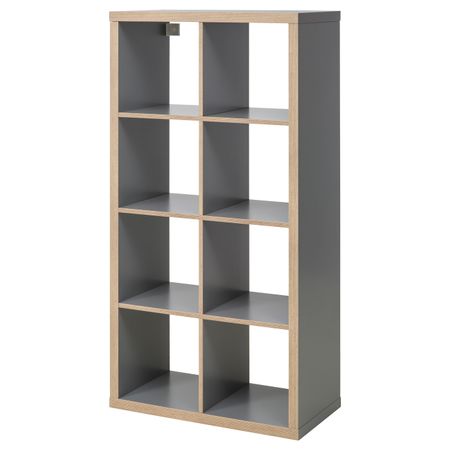 Стеллаж, серый/под дерево 77x147 см IKEA KALLAX КАЛЛАКС 303.791.18