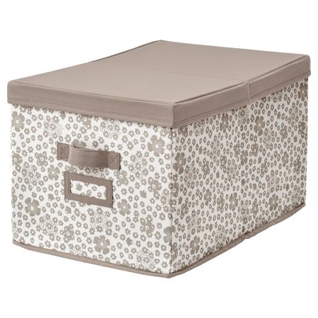 Коробка с крышкой, бежевый 35x50x30 см IKEA STORSTABBE СТОРСТАББЕ 104.103.65