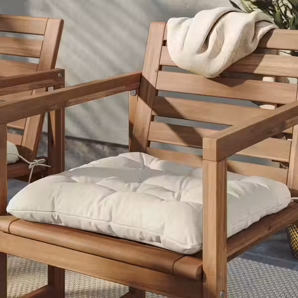 KUDDARNA Подушка на садовый стул - светлый серо-бежевый 50x50 см - схема-чертеж с размерами