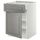 Напольный шкаф для варочной панели, ящик, полка, дверцы МЕТОД / ФОРВАРА, белый, Будбин серый (60x60 см)