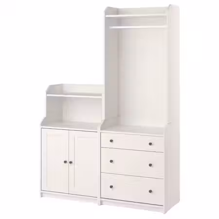 HAUGA Комбинация д/хранения - белый 139x46x199 см