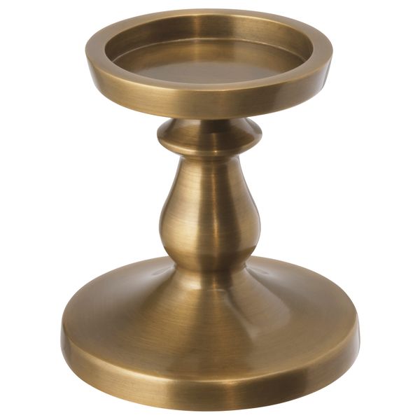 Подсвечник для формовой свечи ЭРСЕТТА, желтая медь (13 см) - фото 1