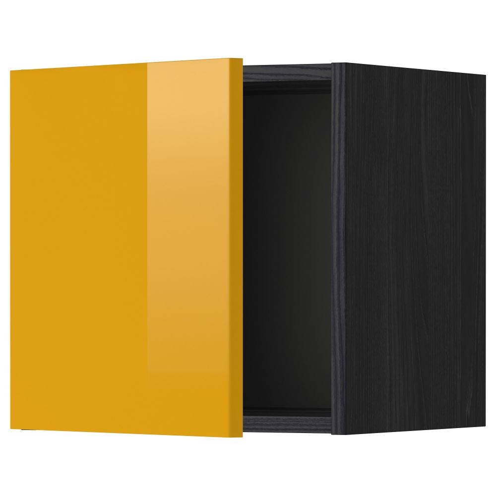 Шкаф навесной МЕТОД, черный, Ерста желтый - схема-чертеж с размерами