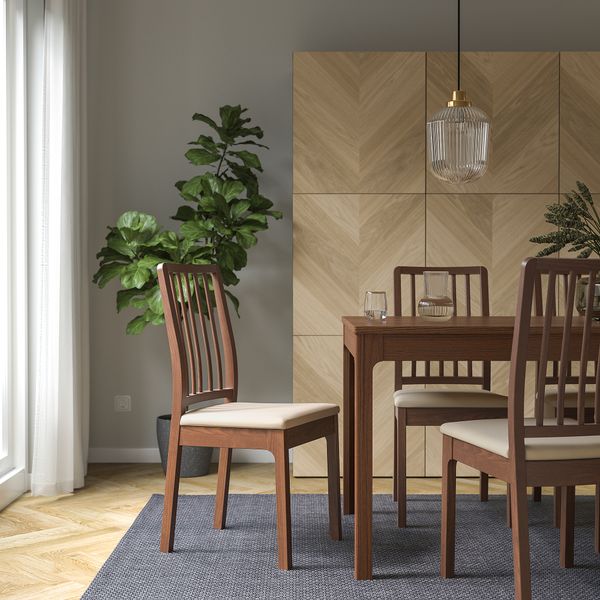 Стул, коричневый, Hakebo бежевый IKEA EKEDALEN ЛЕН ЭКЕДАЛЕН 994.293.71 - схема-чертеж с размерами
