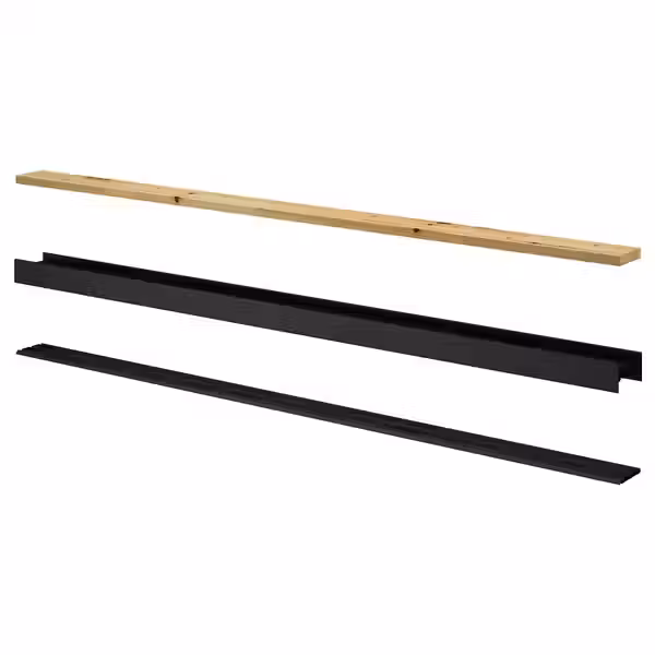 SKYTTA Направляющая для раздвижной двери - 3 паза чёрный - фото 1