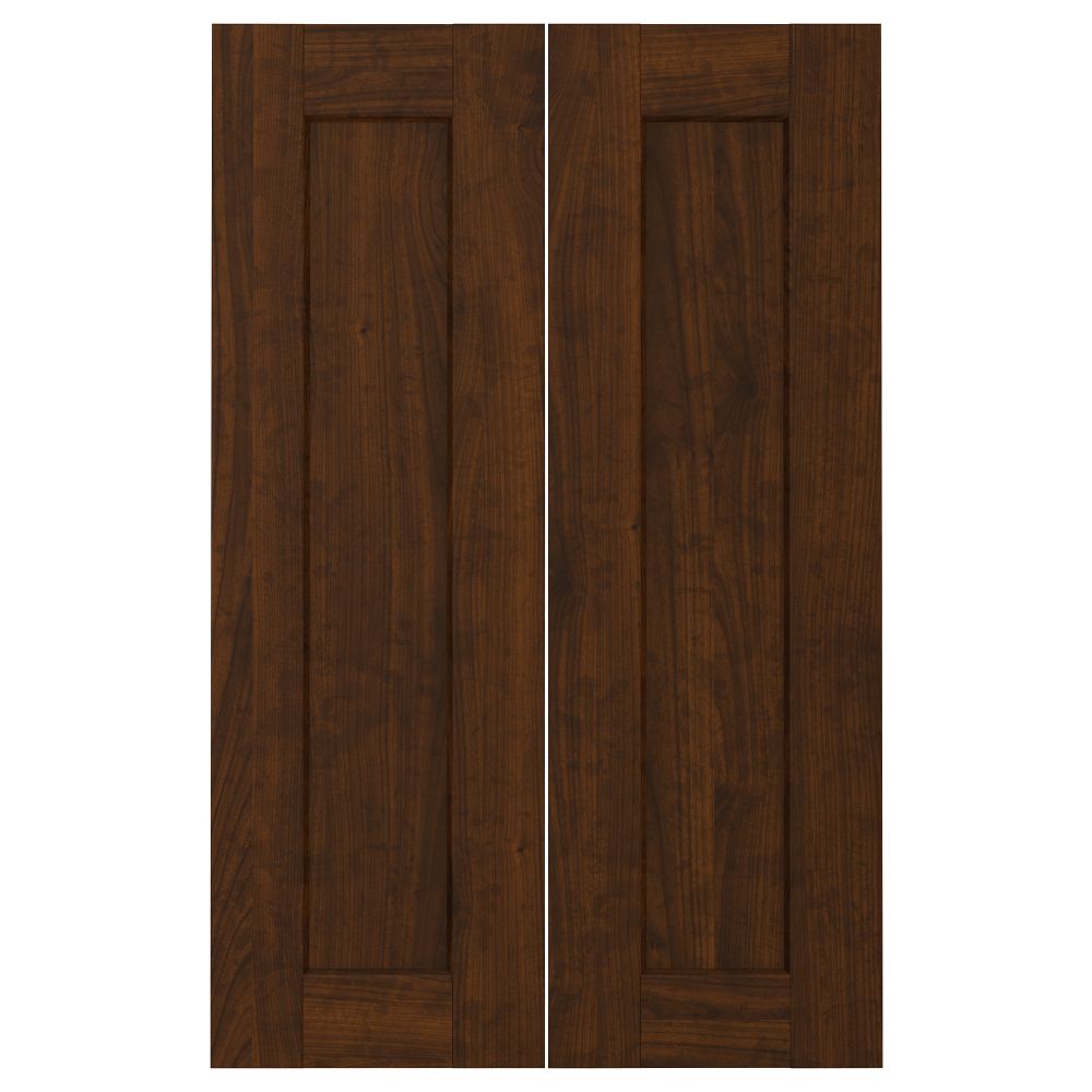 Дверца для напольного углового шкафа, 2 штуки ЭДСЕРУМ, под дерево коричневый (25x80 см) - фото 1