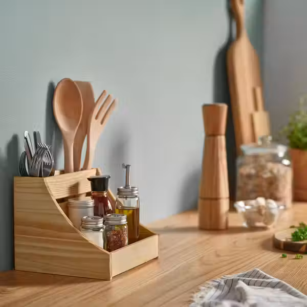CHOKLADHAJ ШОКЛАДХЭЙ Органайзер для кухонной столешницы - дерево 20x18x16 см - фото 3