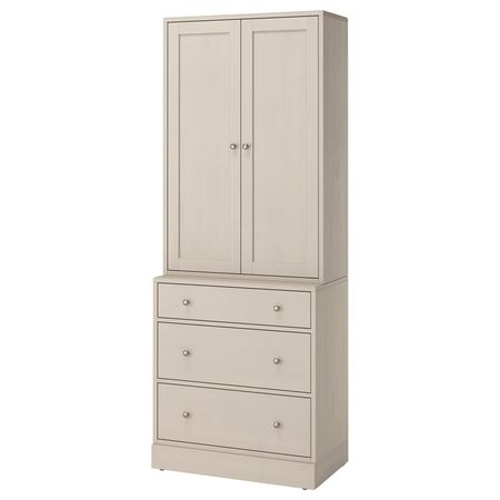 HAVSTA Комбинация для хранения с ящиками - серо-бежевый 81x47x212 см