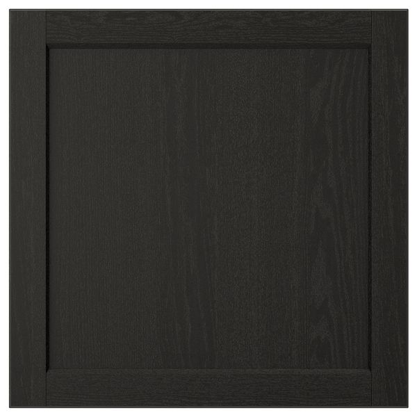 Дверь, черная морилка 60x60 см IKEA LERHYTTAN ЛЕРХЮТТАН 703.565.01 - фото 1