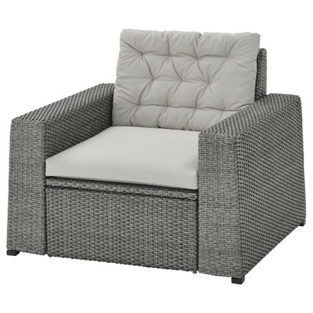 Садовое кресло, серый-темно-серый IKEA SOLLERÖN СОЛЛЕРОН 493.036.80