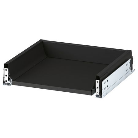 KNIVSHULT Ящик, низкий - темно-серый 40x37 см