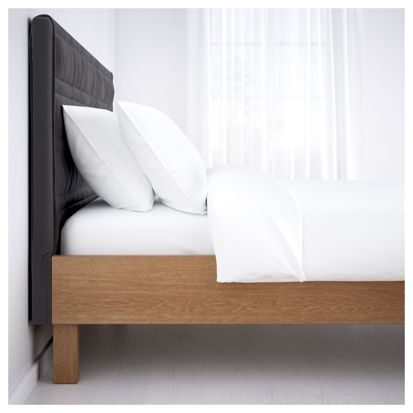 Каркас кровати ОППЛАНД, дубовый шпон, Леирсунд (160x200 см) - фото 3