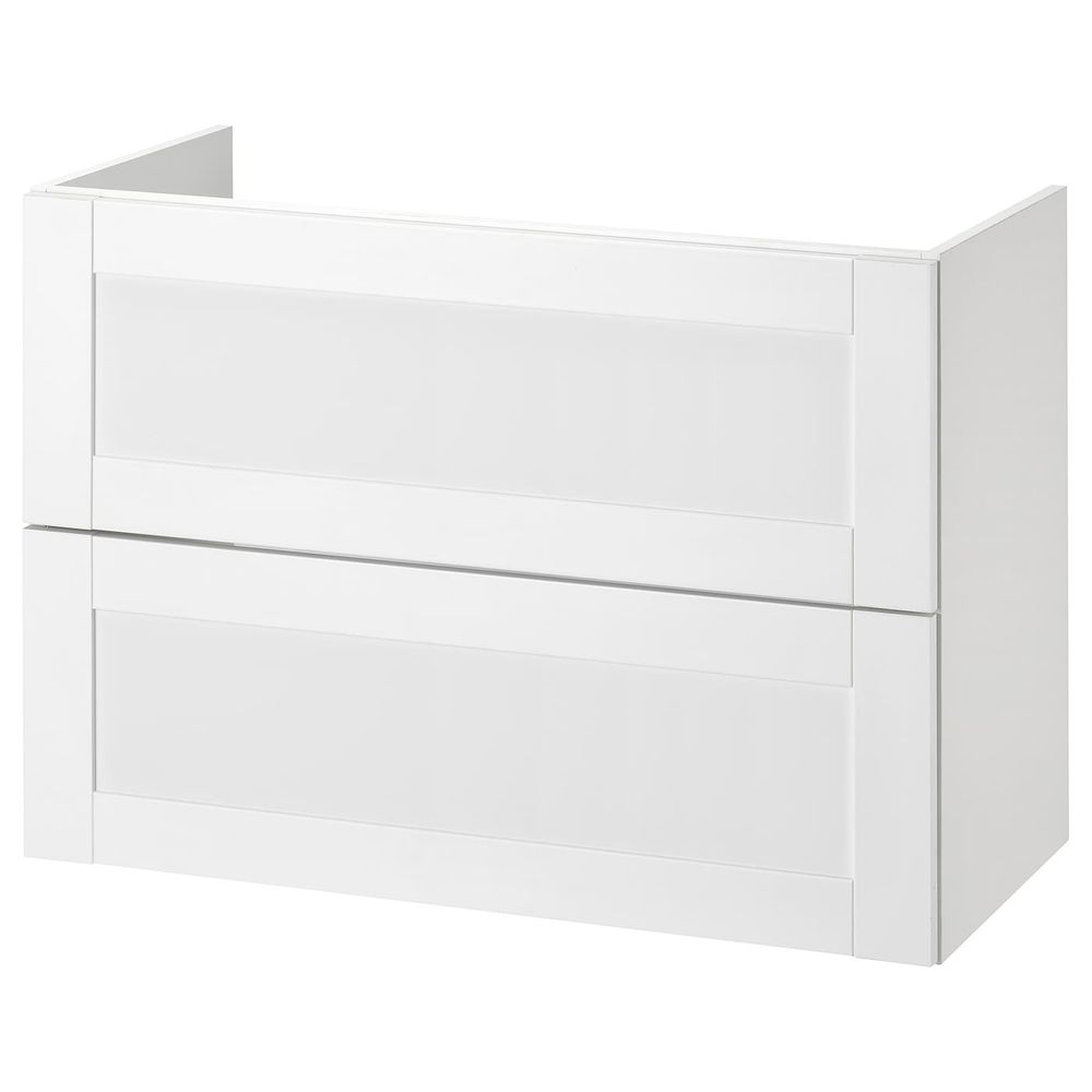 Шкаф под раковину с 2 ящиками, Йельсен белый 80x40x60 см IKEA FISKÅN ФИСКОН 904.993.73 - фото 1