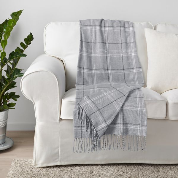 Плед, серый 140x205 см IKEA ANNAMIA АННАМИА 605.086.04 - фото 3