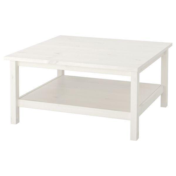 Журнальный стол, белая морилка, 90x90 см IKEA HEMNES ХЕМНЭС 101.762.87 - фото 2