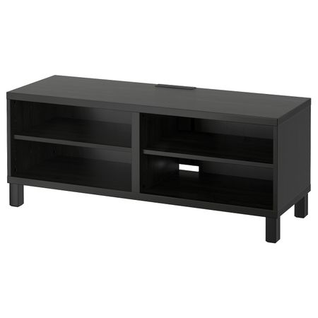 Тумба под ТВ, черно-коричневый 120x40x48 см IKEA BESTÅ БЕСТО 292.442.34