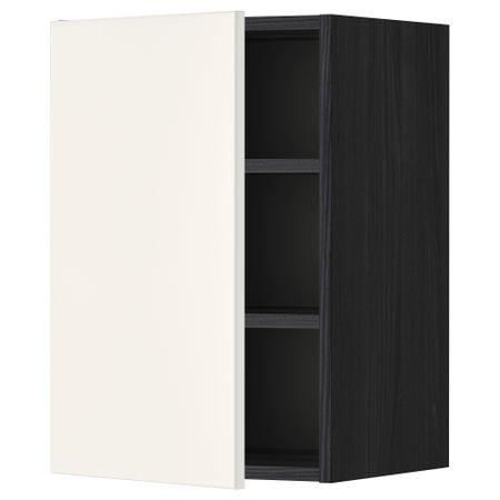 Шкаф навесной с полкой МЕТОД, черный, Веддинге белый