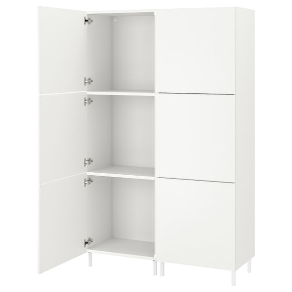 Гардероб с 6 дверями, белый/Фоннес белый 120x42x191 см IKEA OPPHUS ОПХУС 093.879.88 - фото 1