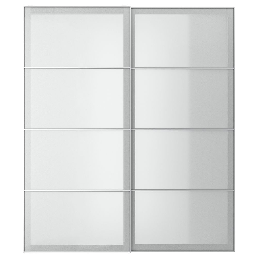 Пара раздвижных дверей, белый под бумагу 200x236 см IKEA SVARTISDAL СВАРТИСДАЛЬ 693.362.41 - фото 1