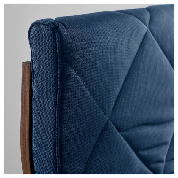 Кресло ПОЭНГ, коричневый, Эдум темно-синий - фото 4