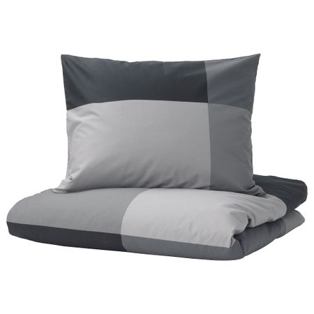 Пододеяльник и 2 наволочки, 200x200, 50x60 см, черный IKEA BRUNKBRUNKRISSLA БРУНКРИСЛА БРУНКРИСЛА 303.755.30
