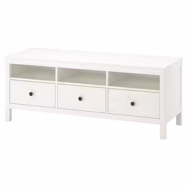 HEMNES Тумба под ТВ - белая морилка 148x47x57 см - фото 1