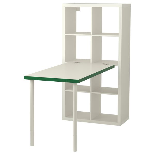 Стол, комбинация КАЛЛАКС, бел/зелен (77x147 см) - фото 1