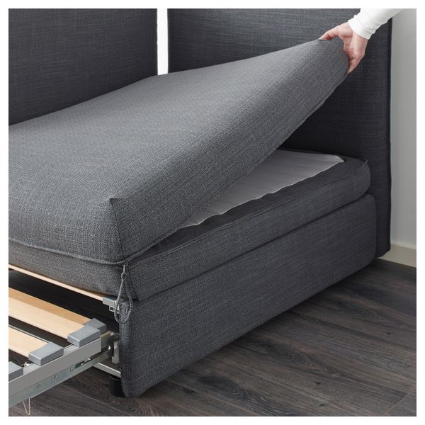 Секция дивана-кровати со спинкой ВАЛЛЕНТУНА, Хилларед темно-серый - фото 4
