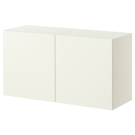 BESTÅ Стеллаж с дверьми - белый/Lappviken белый 120x42x64 см
