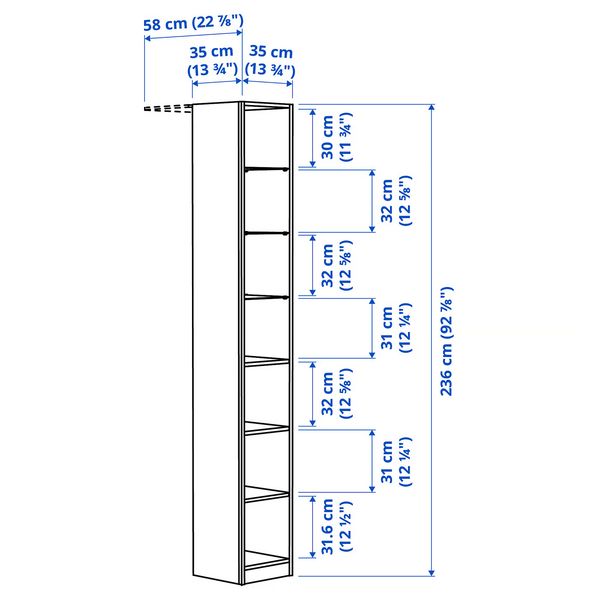 PAX - схема-чертеж с размерами