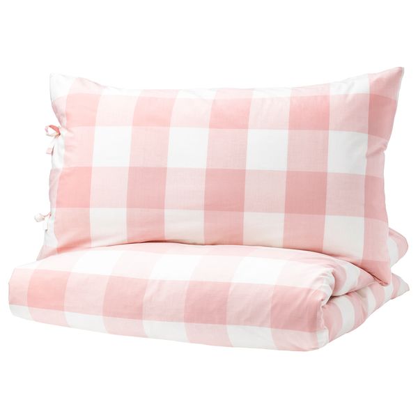 Пододеяльник и 1 наволочка ЭММИ РУТА, светло-розовый, белый - фото 1