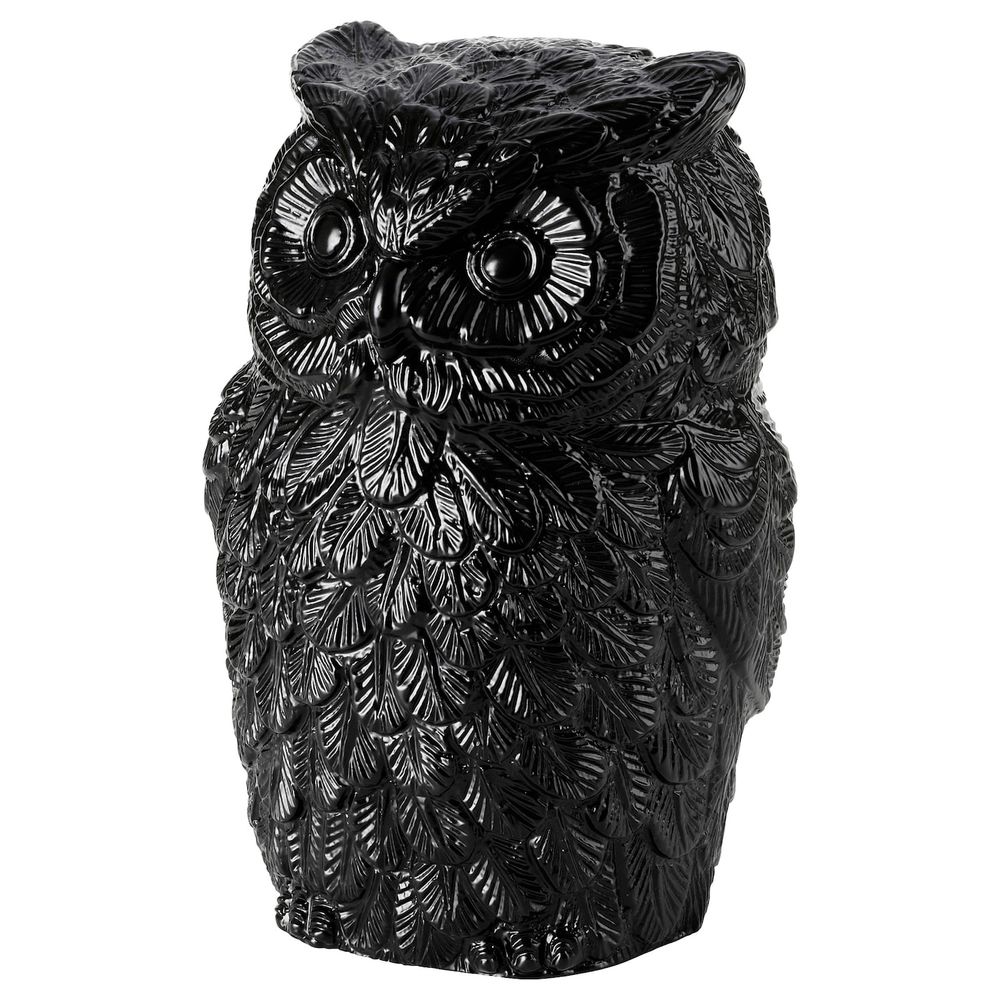 Украшение, сова черный 22 см IKEA ERINRA ЭРИНРА 205.019.49 - фото 1