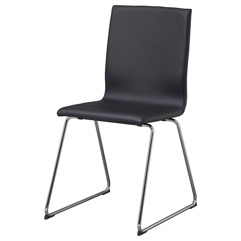 Стул ВОЛЬФГАНГ, хромированный, Идгульт черный - схема-чертеж с размерами