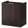 Шкаф под раковину с 2-мя дверцами ЛИЛЛОНГЕН, черно-коричневый черно-коричневый