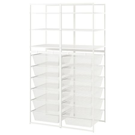 Открытая комбинация для хранения, белый 99x51x173 см IKEA JONAXEL ЙОНАКСЕЛЬ 993.239.92