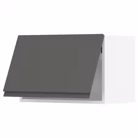 METOD Горизонтальный навесной шкаф - белый/Voxtorp темно-серый 60x40 см