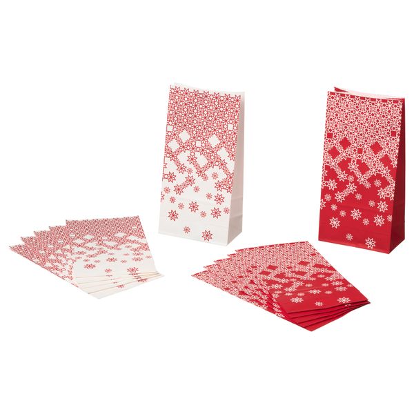 Мешочек для конфет ВИНТЕР 2017, белый, красный (12x24 см) - фото 1