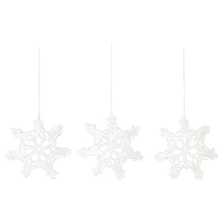 Украшение подвесное ВИНТЕР 2015, снежинка, белый (10 см)