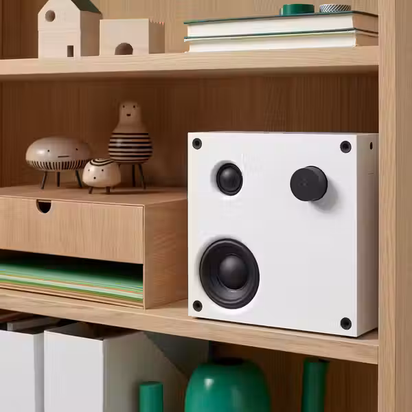 VAPPEBY Динамики bluetooth - белый/2 предм. поколение 3 20x20 см - фото 4