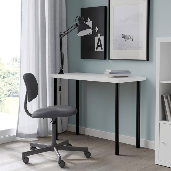 LINNMON / ADILS Стол - белый/чёрный 100x45 см - фото 4