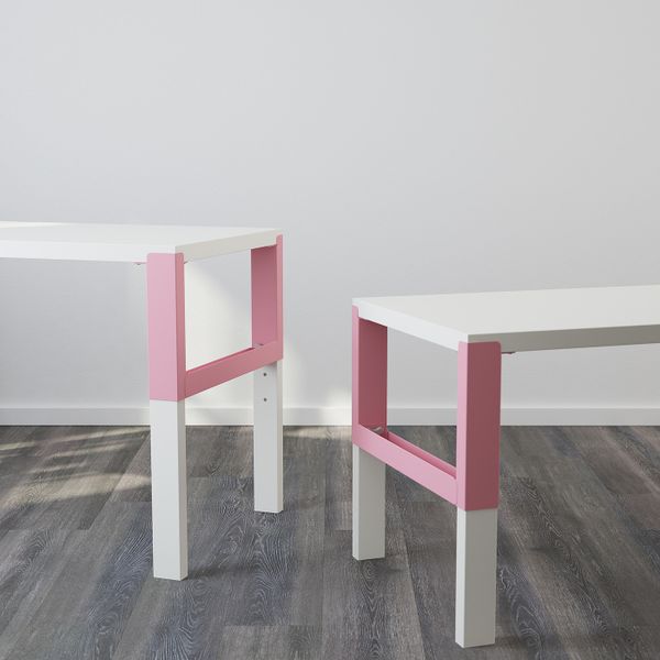 Письменный стол, белый/розовый 96x58 см IKEA PÅHL ПОЛЬ 192.512.63 - схема-чертеж с размерами