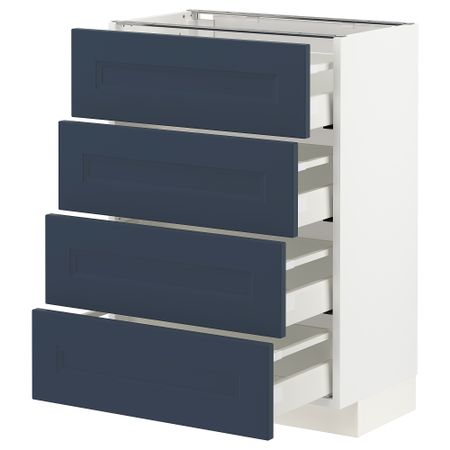 Напольный шкаф 4 фасада,4 ящика IKEA METOD МЕТОД, MAXIMERA МАКСИМЕРА 494.030.43