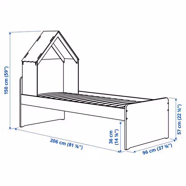 SLÄKT - схема-чертеж с размерами