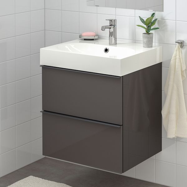 Шкаф для раковины с 2 ящиками, 61x49x68 cm IKEA BRÅVIKEN БРОВИКЕН, GODMORGON ГОДМОРГОН 692.923.41 - фото 3