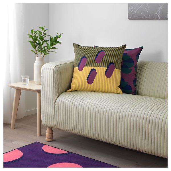 Чехол на подушку СЬЕЛЬВСТЭНДИГ, желтый (50x50 см) - схема-чертеж с размерами