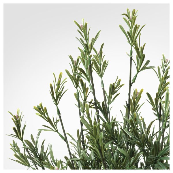 Искусственное растение в горшке ФЕЙКА, д/дома/улицы, Розмарин куст (17 см) - схема-чертеж с размерами