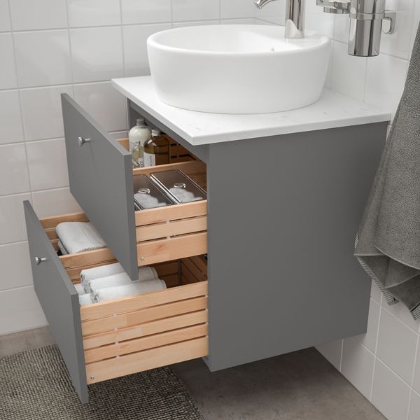 Шкаф под раковину, столешница 45, раковина, 62x49x74 cm IKEA GODMORGON ГОДМОРГОН, TOLKEN ТОЛКЕН, TÖRNVIKEN ТОРНВИКЕН 293.385.05 - фото 4