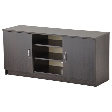 Тумба под ТВ, с дверцами ТОДАЛЕН, черно-коричневый (120x37 см)